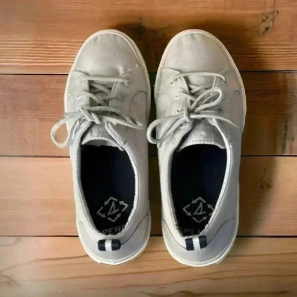 Sperry Women Pier Wave Purple Lilac Canvas Lace Up Sneaker STS87255 Sz 7.5 Wide. - Picture 2 of 5